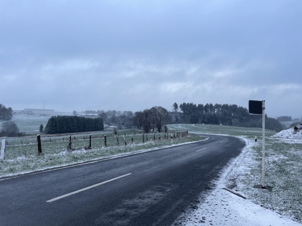 winterliches Wetter in den Ardennen